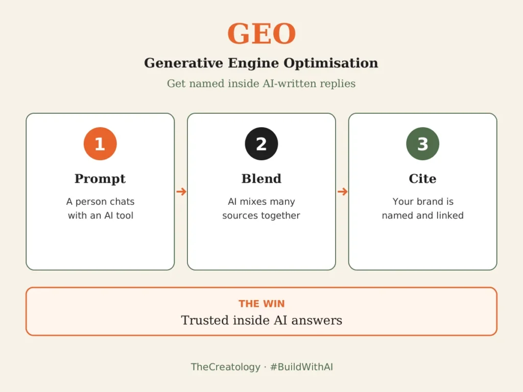 SEO vs AEO vs GEO: how generative engine optimisation earns brand citations